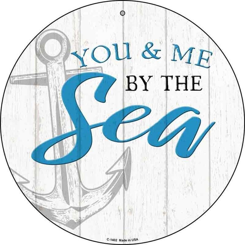 You and Me by the Sea 8" Metal Circular Sign NEW! Home & Garden:Home Décor:Plaques & Signs Style Your Walls
